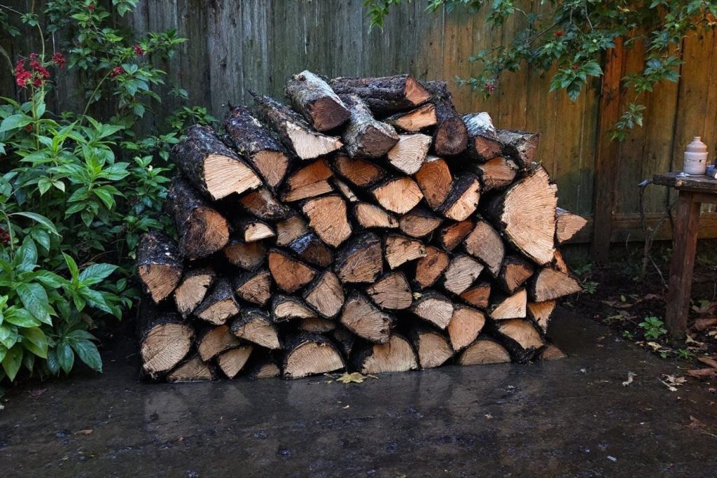 Bois de chauffage qui a pris la pluie : que faire ?
