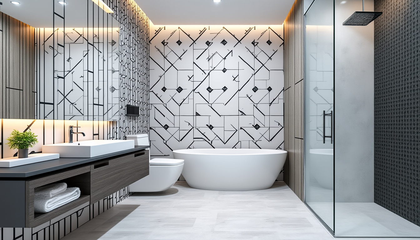 découvrez notre sélection de papiers peints pour salle de bain, alliant modèles anti-humidité et design tendance pour sublimer votre espace tout en protégeant vos murs.