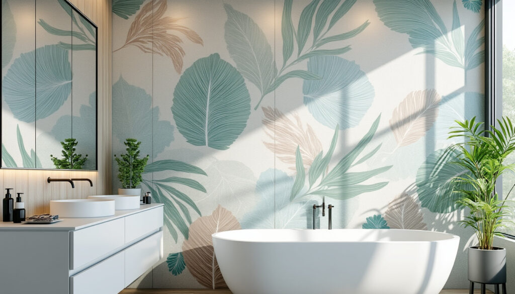 découvrez notre sélection de papiers peints pour salle de bain, alliant modèles anti-humidité et design tendance pour une décoration élégante et résistante.