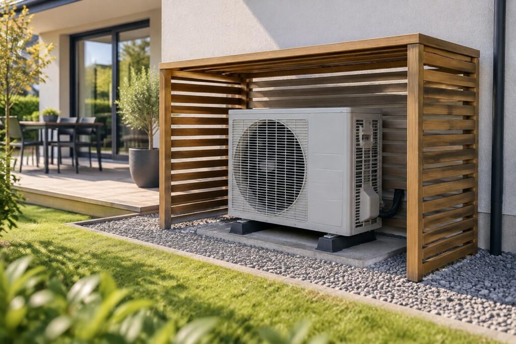 découvrez les distances de dégagement à respecter autour d’un cache de pompe à chaleur pour préserver la circulation de l’air et maintenir son rendement.